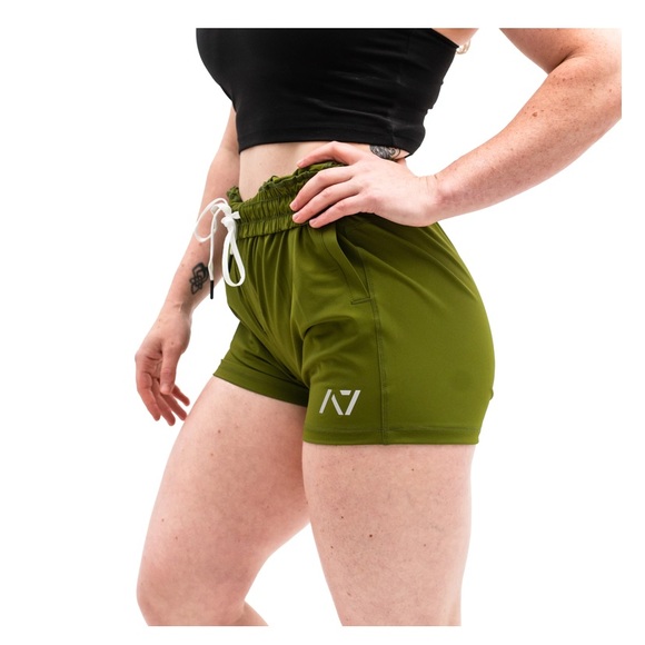 A7 powerlifting squat shorts 360GO KWD SHORTS - MILITARY - Picture 2 of 5